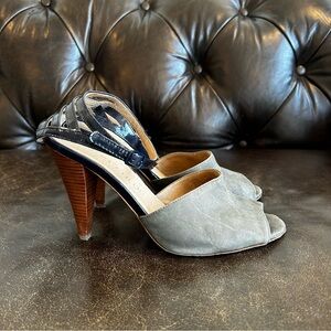 See By Chloe Gray and Black Slingback Heels size 39